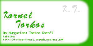 kornel torkos business card